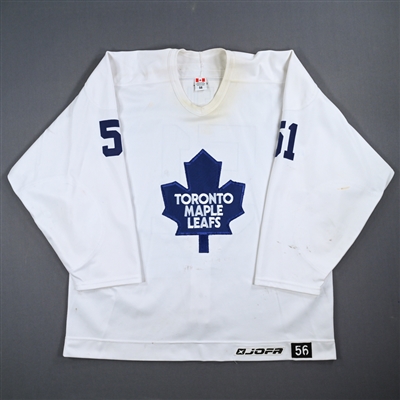 Michel Leveille - Toronto Maple Leafs - White Practice-Worn Jersey