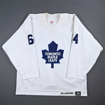 Juraj Mikus - Toronto Maple Leafs - White Practice-Worn Jersey