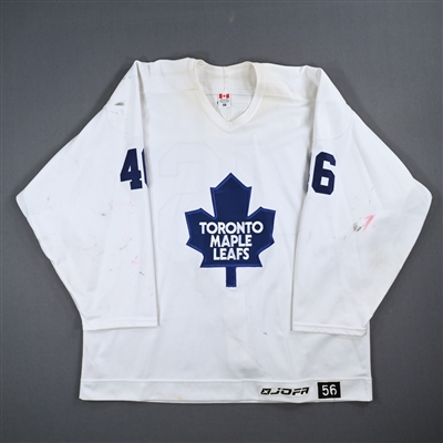 Dale Mitchell - Toronto Maple Leafs - White Practice-Worn Jersey