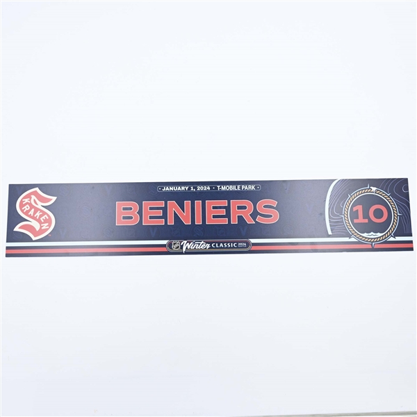 Matty Beniers - 2024 Winter Classic Locker Room Nameplate