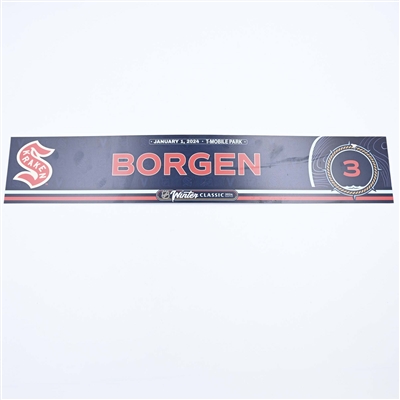 Will Borgen - 2024 Winter Classic Locker Room Nameplate