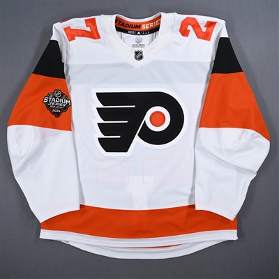 Noah Cates - White Photo Shoot-Worn Jersey - 2024 Stadium Series