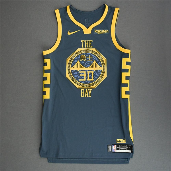 Stephen Curry - Golden State Warriors - Game-Issued City Edition Jersey - 2018-19 NBA Season