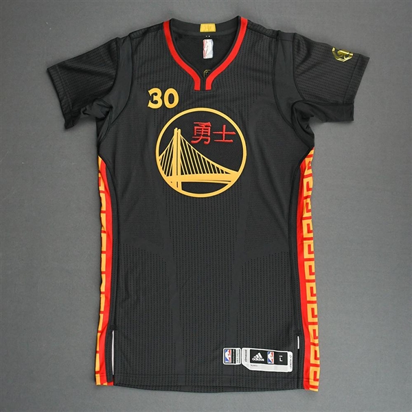 Stephen Curry - Golden State Warriors - Short Sleeve Game-Issued Chinese New Year Alternate Jersey - 2015-16 NBA Season