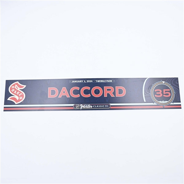 Joey Daccord - 2024 Winter Classic Locker Room Nameplate