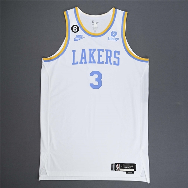 Anthony Davis - Los Angeles Lakers - Game-Worn Classic Edition Jersey - Recorded a Double-Double -2022-23 NBA Season