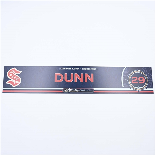 Vince Dunn - 2024 Winter Classic Locker Room Nameplate