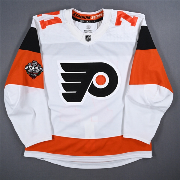 Tyson Foerster - White Photo Shoot-Issued Jersey - 2024 Stadium Series