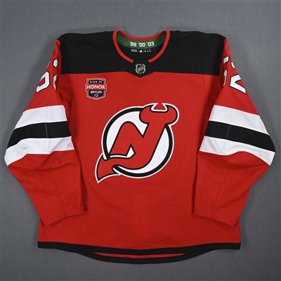 Cal Foote - Game-Worn Red w/ Sergei Brylin Ring of Honor Night Patch Jersey - January 20, 2024