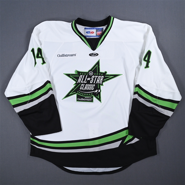Ty Glover - 2024 ECHL All-Star Classic - Game-Issued White Jersey - Second Period 