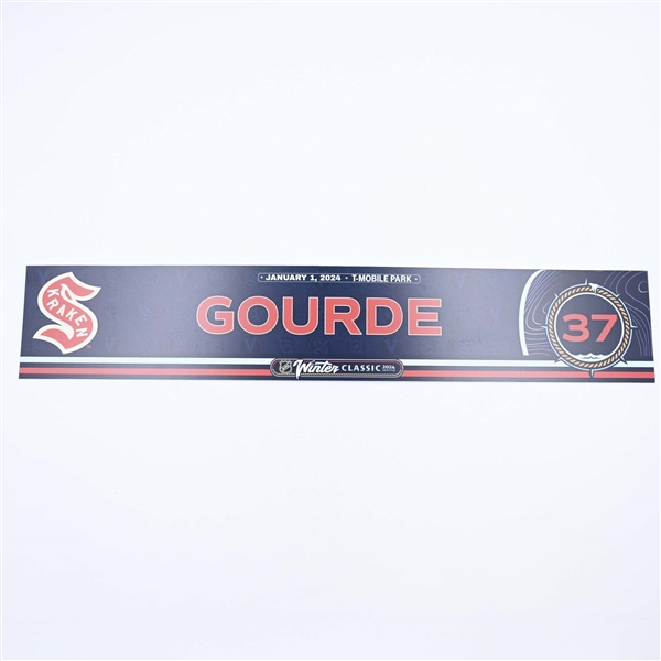 Yanni Gourde - 2024 Winter Classic Locker Room Nameplate