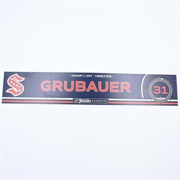 Philipp Grubauer - 2024 Winter Classic Locker Room Nameplate