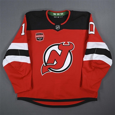 Alexander Holtz - Game-Worn Red w/ Sergei Brylin Ring of Honor Night Patch Jersey - January 20, 2024