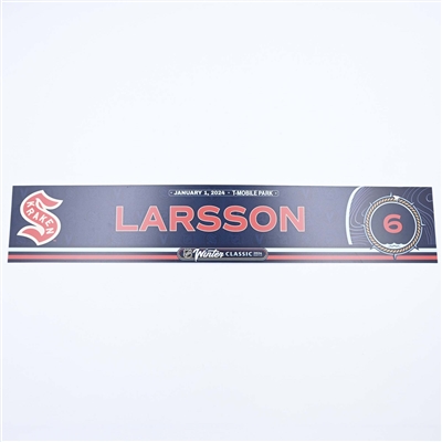 Adam Larsson - 2024 Winter Classic Locker Room Nameplate