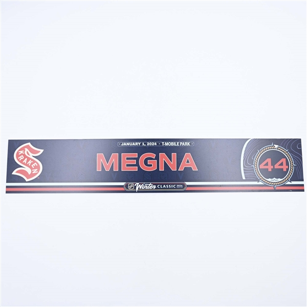 Jaycob Megna - 2024 Winter Classic Locker Room Nameplate