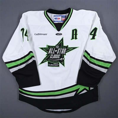 Connor Moore - 2024 ECHL All-Star Classic - Game-Worn White Jersey w/A - Second Period - Autographed