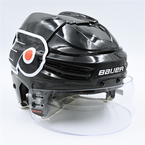 Travis Sanheim - Black, Bauer Helmet w/ Bauer Shield - Worn Feb. 17, 2024 - 2024 Stadium Series