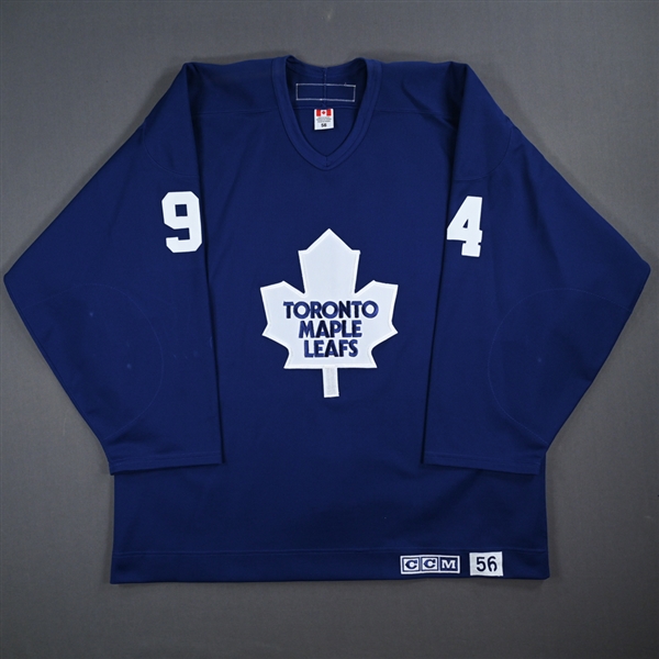 Yanic Perreault - Toronto Maple Leafs - Blue Practice-Worn Jersey