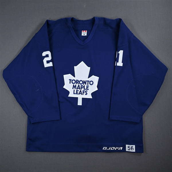 Johnny Pohl - Toronto Maple Leafs - Blue Practice-Worn Jersey
