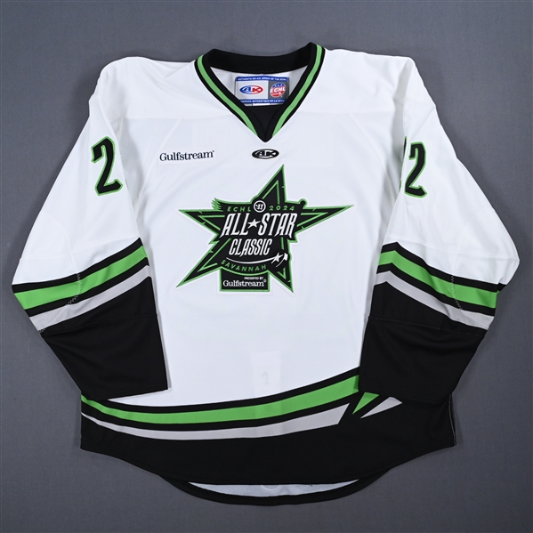 Luka Profaca - 2024 ECHL All-Star Classic - Game-Issued White Jersey - Second Period 