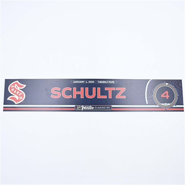 Justin Schultz - 2024 Winter Classic Locker Room Nameplate