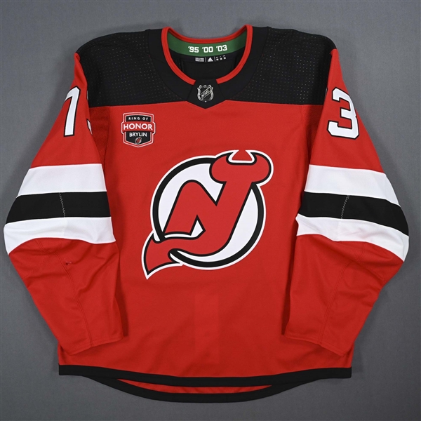 Tyler Toffoli - Game-Worn Red w/ Sergei Brylin Ring of Honor Night Patch Jersey - January 20, 2024