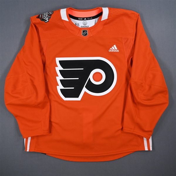 Morgan Frost - Orange Practice-Worn Jersey - 2024 Stadium Series