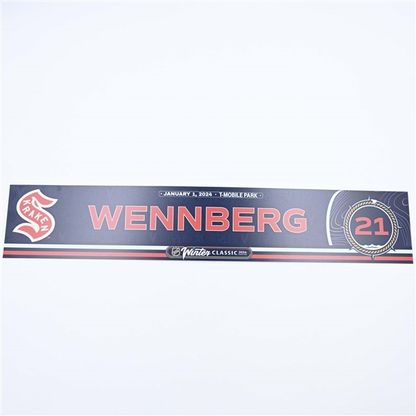 Alex Wennberg - 2024 Winter Classic Locker Room Nameplate