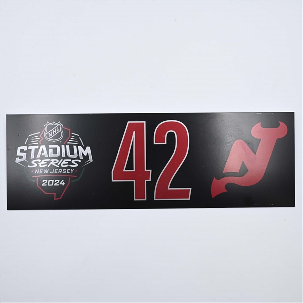 Curtis Lazar - 2024 Stadium Series Dressing Room Nameplate