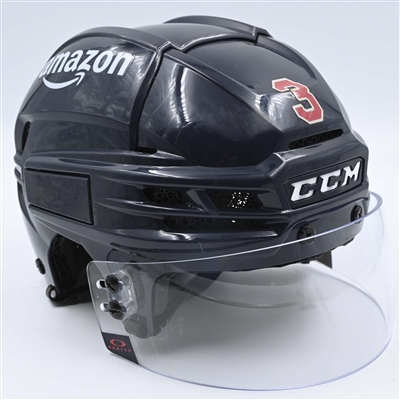 Will Borgen - Navy, CCM Helmet w/ Oakley Shield - Worn in 2024 Winter Classic, and on Feb. 24, 2024, Mar. 21, 2024 and Mar. 24, 2024