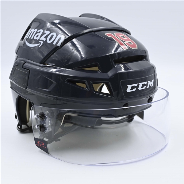 Jared McCann - Navy, CCM Helmet w/ Oakley Shield - Worn in 2024 Winter Classic, and on Feb. 24, 2024, Mar. 21, 2024 and Mar. 24, 2024