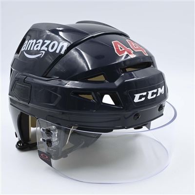 Jaycob Megna - Navy, CCM Helmet w/ Oakley Shield - Worn in 2024 Winter Classic - Warmups Only