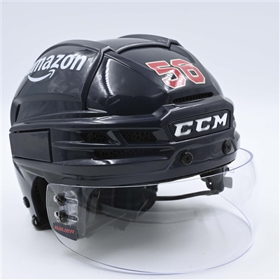Kailer Yamamoto - Navy, CCM Helmet w/ Bauer Shield - Worn in 2024 Winter Classic, and on Mar. 21, 2024 and Mar. 24, 2024