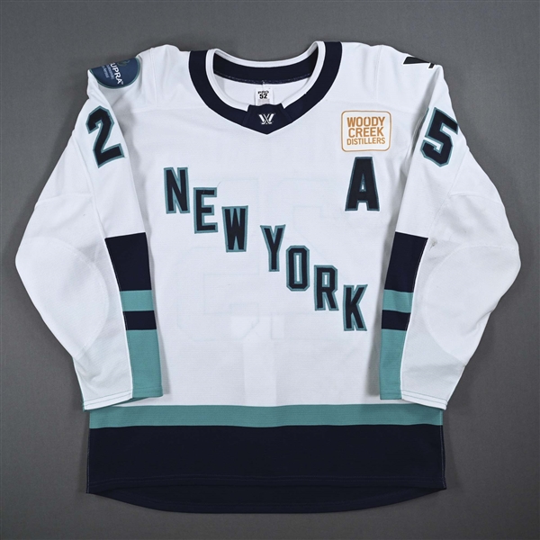 Alex Carpenter - White Set 1 w/A Jersey - Inaugural Season - Worn in First Game in PWHL History