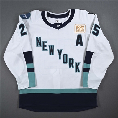 Alex Carpenter - White Set 1 w/A Jersey - Inaugural Season - Worn in First Game in PWHL History