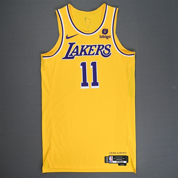 Jaxson Hayes -  Los Angeles Lakers - Game-Worn Icon Edition Jersey - Western Conference First Round - Game 5 - Worn 4/29/2024 - 2024 NBA Playoffs