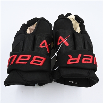 Curtis Lazar - Game-Worn Bauer Vapor 3X Gloves - Worn in 2024 Stadium Series & on March 19, 2024