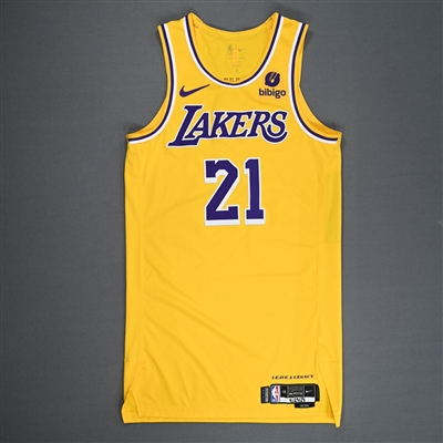 Maxwell Lewis -  Los Angeles Lakers - Game-Worn Icon Edition Jersey - Western Conference First Round - Game 5 - Worn 4/29/2024 - Dressed, Did Not Play - 2024 NBA Playoffs