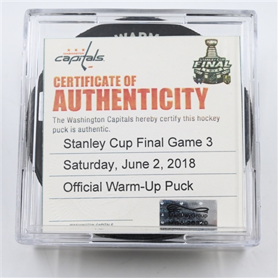 Washington Capitals - Warmup Puck - June 2, 2018 vs. Vegas Golden Knights - 2018 Stanley Cup Final, Game 3
