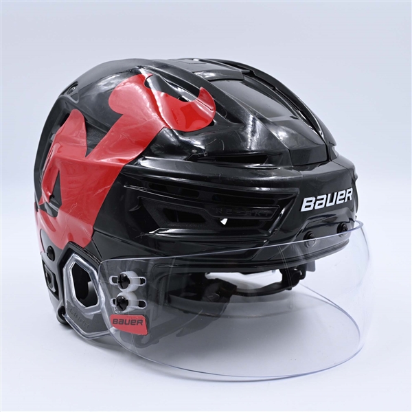 Simon Nemec - Black, Bauer Helmet w/ Bauer Shield - 2024 Stadium Series