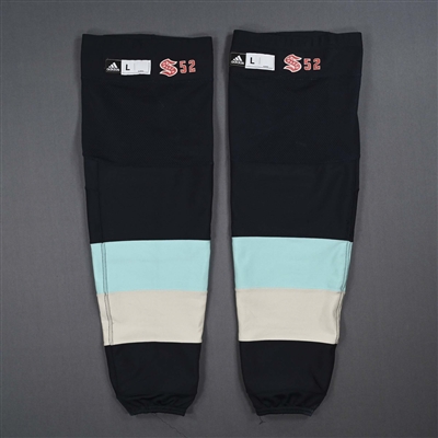 Tye Kartye - Navy Winter Classic - adidas Socks - Worn in 2024 Winter Classic, and on Feb. 24, 2024, Mar. 21, 2024 and Mar. 24, 2024 - PHOTO-MATCHED