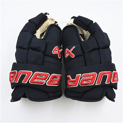 Oliver Bjorkstrand - Game-Worn Bauer Supreme Mach Gloves - Worn in 2024 Winter Classic, and on Feb. 24, 2024, Mar. 21, 2024 and Mar. 24, 2024