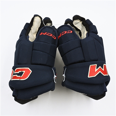 Yanni Gourde - Game-Worn CCM HGTKPP Gloves - Worn in 2024 Winter Classic, and on Feb. 24, 2024, Mar. 21, 2024 and Mar. 24, 2024