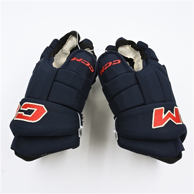 Yanni Gourde - Game-Worn CCM HGTKPP Gloves - Worn in 2024 Winter Classic, and on Feb. 24, 2024, Mar. 21, 2024 and Mar. 24, 2024