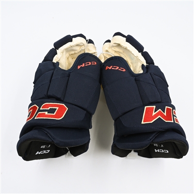 Jared McCann - Game-Worn CCM Gloves - Worn in 2024 Winter Classic, and on Feb. 24, 2024, Mar. 21, 2024 and Mar. 24, 2024