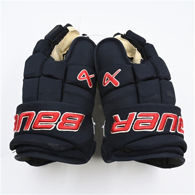 Matty Beniers - Game-Worn Bauer Supreme Mach Gloves - Worn in 2024 Winter Classic, and on Feb. 24, 2024, Mar. 21, 2024 and Mar. 24, 2024