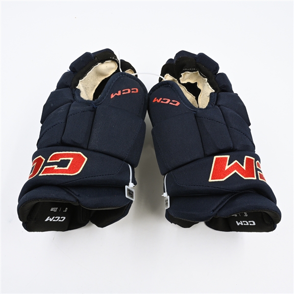 Eeli Tolvanen - Game-Worn CCM Gloves - Worn in 2024 Winter Classic, and on Feb. 24, 2024, Mar. 21, 2024 and Mar. 24, 2024