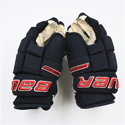 Adam Larsson - Game-Worn Bauer Pro Series Gloves - Worn in 2024 Winter Classic, and on Feb. 24, 2024, Mar. 21, 2024 and Mar. 24, 2024