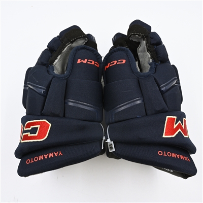 Kailer Yamamoto - Game-Worn CCM HGQL Gloves - Worn in 2024 Winter Classic, and on Mar. 21, 2024 and Mar. 24, 2024