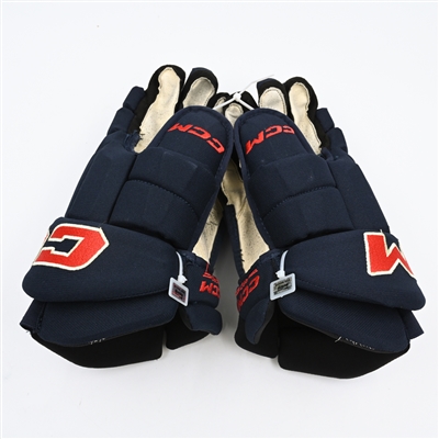 Will Borgen - Game-Worn CCM HGTKPP Gloves - Worn in 2024 Winter Classic, and on Feb. 24, 2024, Mar. 21, 2024 and Mar. 24, 2024